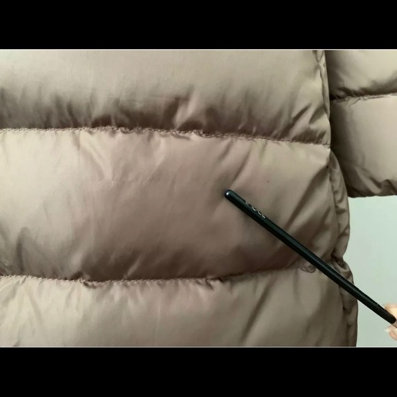 Moncler Genevrier Women Long Down Coat Parka Jacket Hood Fur Size 3 or L Winter - Picture 12 of 14